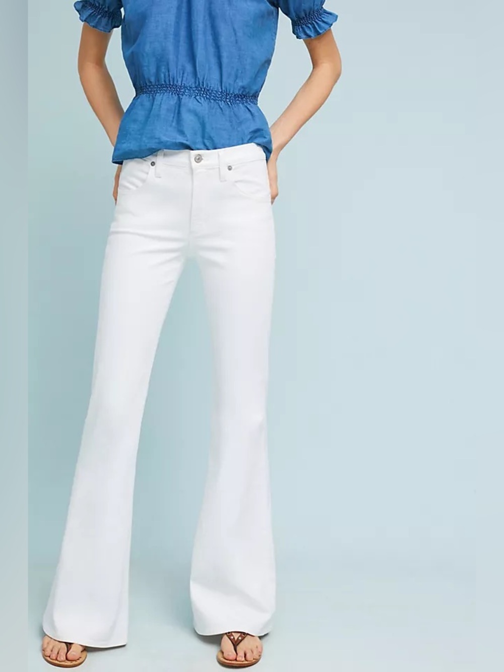 Citizens of Humanity Chloe High-Rise Flare Jeans White Size 26